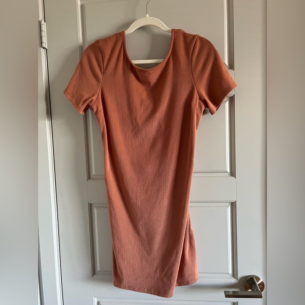 Orange dress with open back